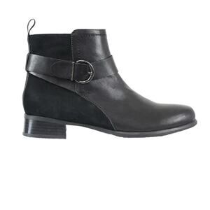 NWOT Munro Leather Chestnut Buckle Booties Black Combo – Sz 9N